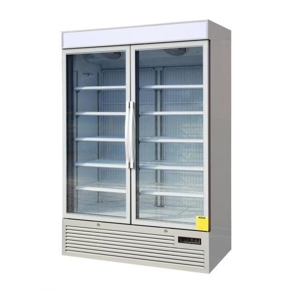 Quality Commercial Reach In Freezer Double Glass Door With Secop Compressor for Ice for sale