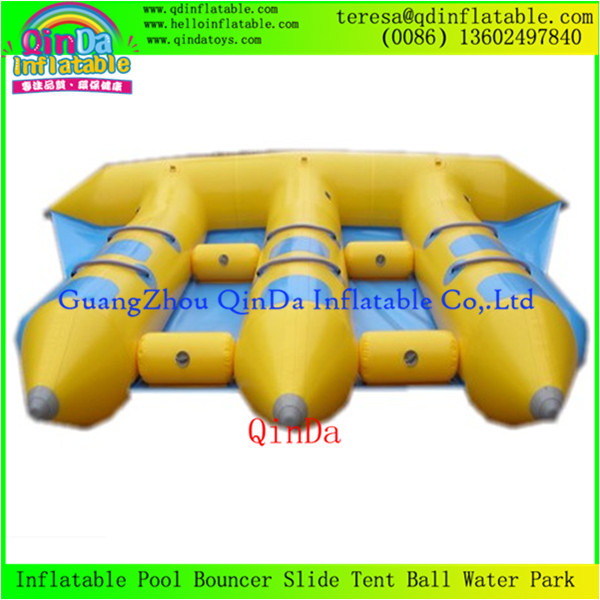 China Good Price 0.9mm PVC Tarpaulin 6 Person Inflatable Fly Fish Boat/Flying Fishing Boat for sale