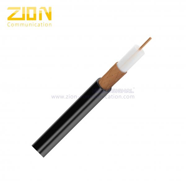 Quality 95% Copper Braiding Non-Plenum CM Rated RG6 18 AWG Bare Copper Conductor for sale