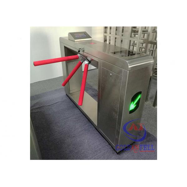 Quality App code scanner controlled rotary drop type three arm turnstile / rfid tripod gate for Subway restaurant entry for sale