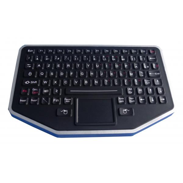 Quality Flat Desktop Silicone Industrial Keyboard , Silicone Rubber Keypad With Optional Housing for sale