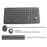 Quality Ruggedized Silicone Rubber Keyboard With Optical Trackball Panel Mount for sale