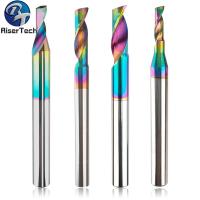 China Single Flute Tungsten Carbide Metal DLC Coating Roughing End Mill factory