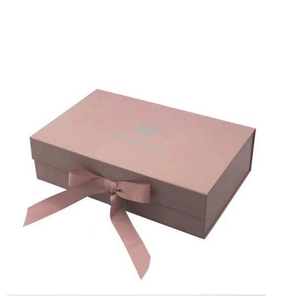 Quality Pink Handmade Magnetic Closure Gift Box , Flip Top Magnetic Box Gift Luxury for sale