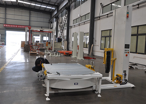 China PLC Control 40 Pallets/H Pallet Shrink Wrap Machine for sale