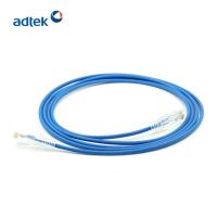 China Ethernet Copper Patch Cord Blue Cat5e Mini Ethernet Cable T568A / T568B factory
