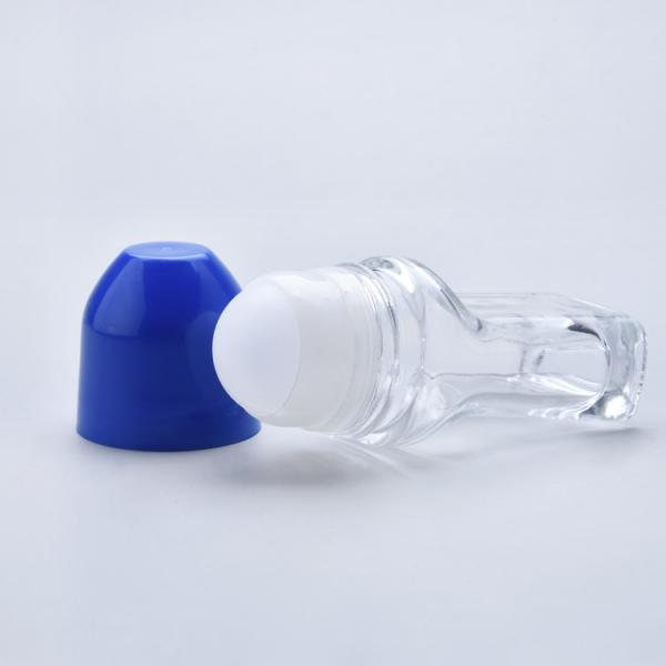 Quality 2oz Glass Deodorant Roller Bottles Colored 50ml With Roller 50ml for sale
