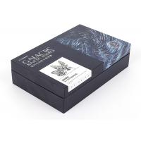 Quality Silver Stamping Aromatherapy Gift Box , 2mm Thickness Black Gift Box With Ribbon for sale