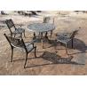 China Green Outdoor View Cast Iron Garden Furniture Set Weather Resistant For Restaurant factory