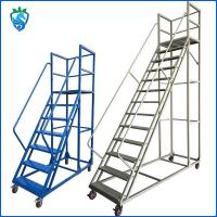 China 7 Foot 8 Feet Mobile Safety Step Ladder Lightweight Climbing Work Ladder With Pulleys factory