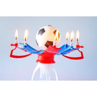 China Customized Football Musical Birthday Candles Paraffin Wax Material factory