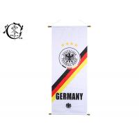 China Germany Soccer Hanging Youth Football Flags Custom Color UV Fade Resistant Polyester With Hanger factory