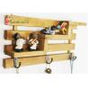 China 3 hooks Family Wall Hanger Cloth Hats Bag Key wood Hook wooden ladder shelf home decorator factory