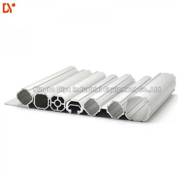 Quality Industrial Aluminium Lean Pipe Cylindrical Profile 1-2.0mm Thickness Sliver Colour for sale