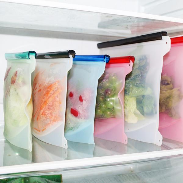 Quality Odorless Silicone Food Bag For Freezing Multicolor Lightweight for sale