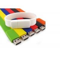 China Portable Silicone Bracelet USB Flash Drive Colorful With Customized Logo factory