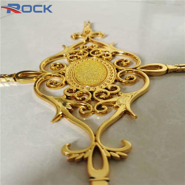 Quality Golden 5*8 georgian glazing bars with flower decoration for glass door for sale