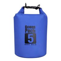 China Lightweight Durable PVC Waterproof Bag , 10L Dry Bag Backpack Blue Color factory