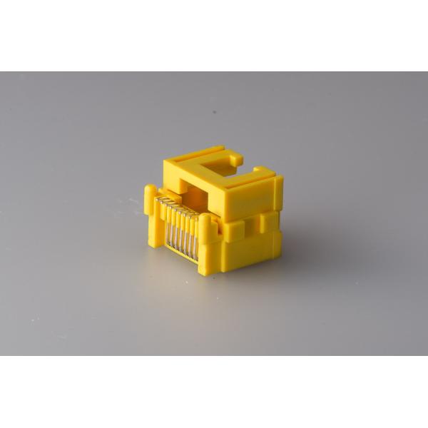 Quality SMT RJ45 Modular Jack Connector Female Jack With Sinking Plate Yellow for sale
