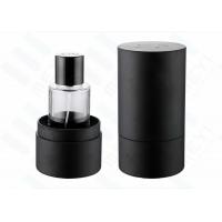 Quality Mini 50ml Glass Perfume Bottles With Black Magnetic Perfume Cap And Black Box for sale