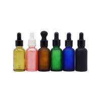 China Empty Glass Dropper Bottle Various Colors Essential Oil Bottle With Different Droppers for sale
