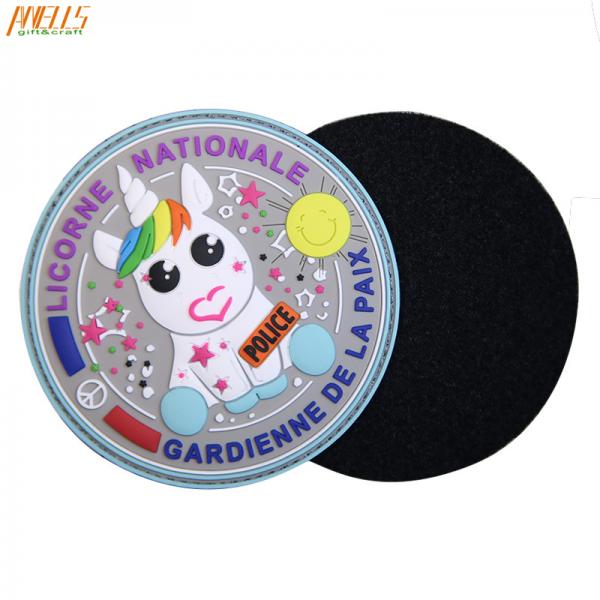 Quality Sew On Morale PVC Patch Embossed 2D / 3D Logo PVC Velcro Patches for sale