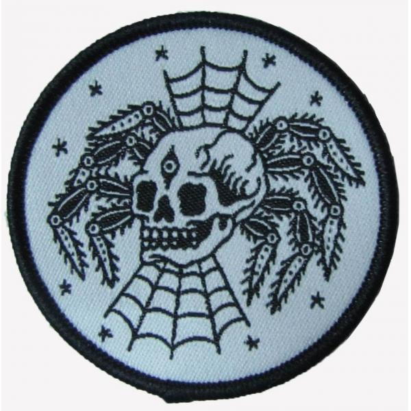 Quality Company Logo Embroidered Uniform Patches Merrow Border Woven Label Patch for sale