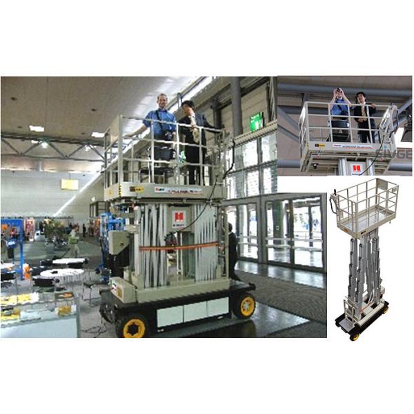 Quality Four Mast Scissor Lift Work Platform Self Propelled 10m For Office Buildings for sale