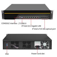 China Intel® C236 support XEON E3-1225V5 CPU firewall PC appliance 2U rackmount 8 LAN 4 ports 10G SFP fiber optical factory