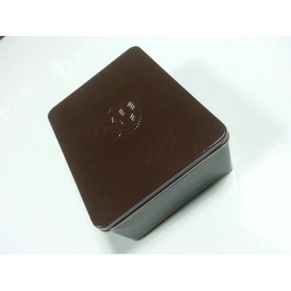 Quality Metal Black Square Tin Containers , Printed Food Cans / Medicine Boxes for sale