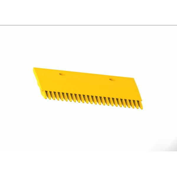 Quality Aluminum Moving Walk Spare Part Yellow Powder Coated Escalator Comb Teeth for sale