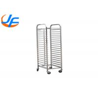 China RK Bakeware China Foodservice NSF 470*620 REVENT Double Oven Baking Tray Rack Trolley Stainless Steel GN1/1 Pan Trolley factory