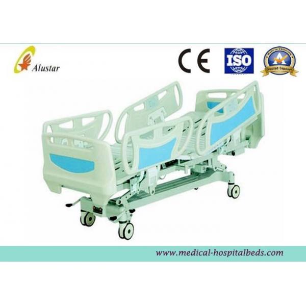 Quality ABS Adjustable Coated Steel Frame Hospital Electric Beds, ICU Bed With Soft Joint (ALS-E513) for sale