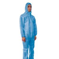 China PP Non Woven Disposable Coverall Suit Chemical Protective Suit With PE Coating factory