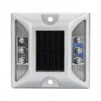 China 350g IP68 Solar Metal Road Studs White LED Color For Road Construction factory