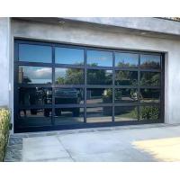 China Glass Garage Cheap Price Black Waterproof Excellent Insulation Aluminum Sectional Door for Residential House in Grey factory