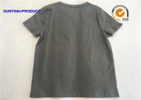 China Slate Gray Color Plain Baby Clothes Crew Neck Boys Short Sleeve Polo Shirts factory