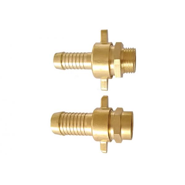 Quality Three Piece Brass Hose Fittings , Brass Hose Connector Easy Connection for sale