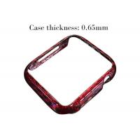 Quality Shock Resistant Glossy Red Aramid Fiber Watch Case For Apple for sale