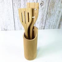 China Storage Bucket Nature Hot Selling high quality kitchen bamboo cooking tools utensils organizer holder factory