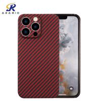 China Red Shockproof Carbon Aramid Fiber Case Mobile Phone Cover For IPhone 13 Pro factory