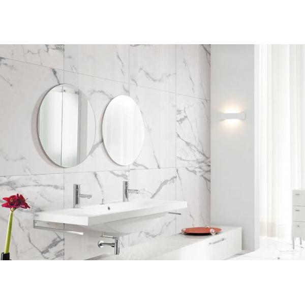 Quality Non Slip Carrara Marble Porcelain Tile Absorption Rate Less Than 0.05% for sale