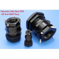China Polyamide Plastic PG & Metric Adjustable Watertight Black Cable Glands (IP68) with Metal Strain Relief Clamp for sale