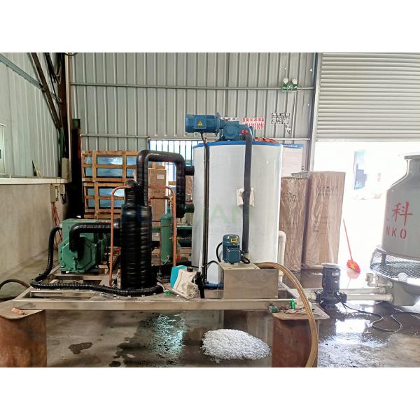 Quality Fresh Water Ice Flake Maker Machine 3 Ton Industrial Water Cooled 11kw for sale