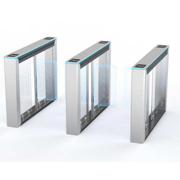 Quality Toughened Glass Swing Turnstile Gate IP54 Security For Outdoor And Indoor for sale
