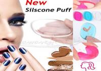 China Custom Beauty Makeup Accessories Transparent Silicone Gel Makeup Sponge factory
