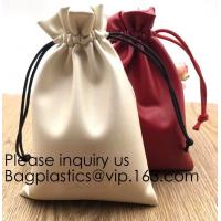 China Soft Offwhite and Red PU Leather Bag For Packaging,Custom Pink Brown Faux Leather Drawstring Pouch Faux Leather Jewelry factory