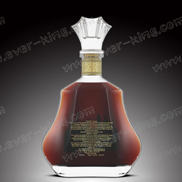 Quality ISO9001 2015 Transparent Oval Cognac Glass Bottle for sale