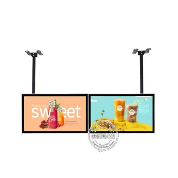Quality 32" Ceiling Mount Android 9 Digital Signage LCD Advertising Screens Dual Screen for sale