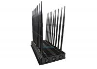 China 130Mhz - 6Ghz Cell Phone Signal Jammer 18 Antennas 42 Watt High Power Up To 40m factory